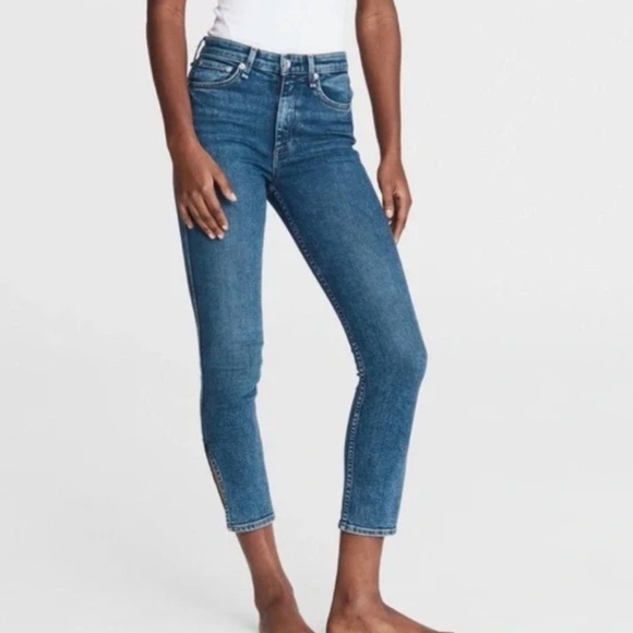 rag & bone Nina High-Rise Skinny Jeans 27 Denim Bridle Trail‎ - Picture 4 of 12
